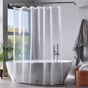 4 Pack Home Collection PEVA Shower Curtain Liners, clear 70x72 in